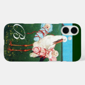 STORK TWIN BABY SHOWER MONOGRAM Case-Mate iPhone CASE (Achterkant (horizontaal))