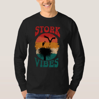 Stork Vibes Storks Egrets Herons Ornithologists  1 T-shirt