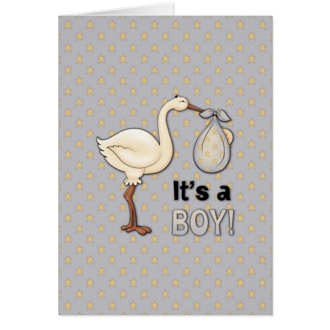 Stork with Baby Boy (Devant)