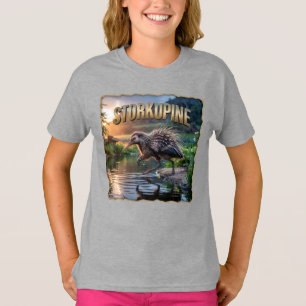 Storkupine Fotografisch – Stork Stekelvarken Grapp T-shirt