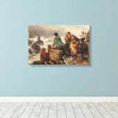 Storm aan de kust (door Rudolf Jordan) Canvas Afdruk (Insitu (Houten vloer))