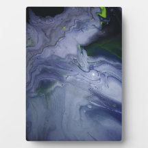 Storm Acrylic Pour Painting Plaque