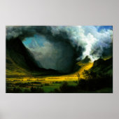 Storm Albert Bierstadt in het Poster van de bergen (Voorkant)