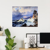Storm at Sea off Norwegian Coast Poster (Thuiskantoor)