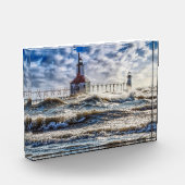 Storm bij de vuurtoren van St Joseph Fotoblokken (Links)