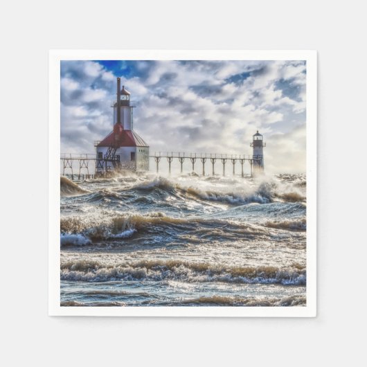 Storm bij de vuurtoren van St Joseph Servet (Voorkant)