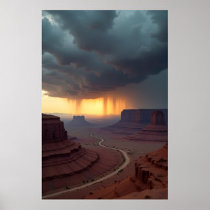 Storm boven het plateau poster