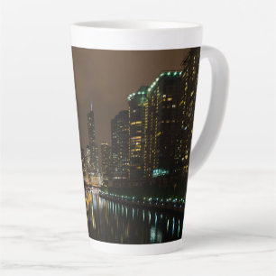 Storm brouwen boven Chicago Latte Mok
