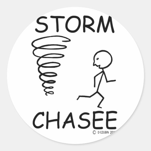 Storm Chasee Ronde Sticker (Voorkant)