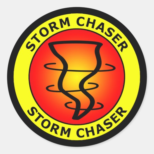 STORM CHASER RONDE STICKER (Voorkant)