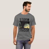 Storm Chaser Tornado Afbeelding Weer Meteoroloog T-shirt (Voorkant volledig)