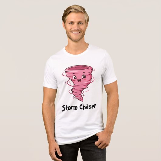 Storm Chaser van het Twonado meisje Mannen shirt (Voorkant volledig)
