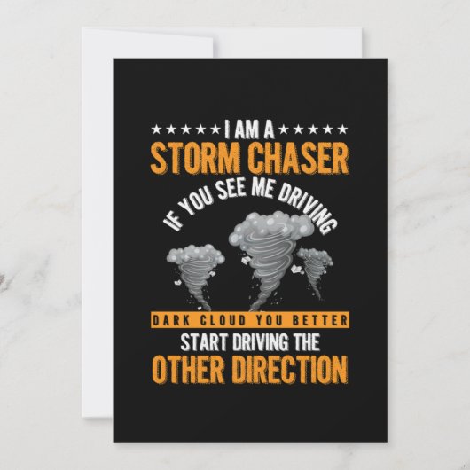 Storm Chaserorkaan Wind Tornado Chasing Cadeft Kaart (Voorkant)