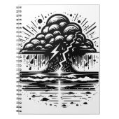 Storm Cloud and Lightning Art Notebook Notitieboek (Voorkant)