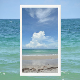 Storm Cloud Break over tropisch Zee Kustaal Servet