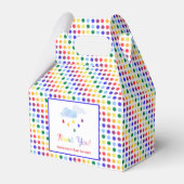 Storm Cloud Rainbow Stippen Baby shower Bedankdoosjes (Voorkant Zijde)