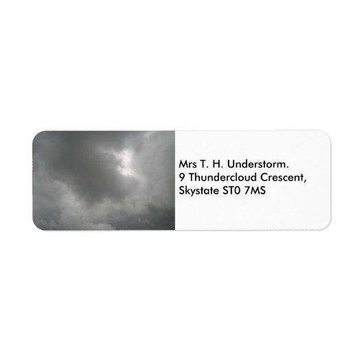 Storm Clouds Custom Labels (Voorkant)