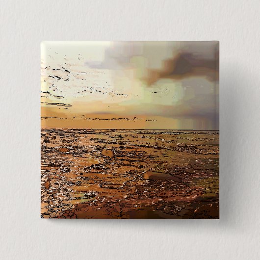 STORM CLOUDS VIERKANTE BUTTON 5,1 CM (Voorkant)