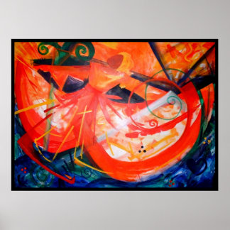 Storm danser - Haïtiaanse kunst - Zwarte kunst Poster