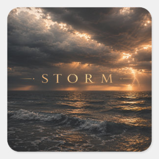 Storm - Diepe Wateren Vierkante Sticker