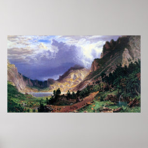 Storm in de Rockies, Mt. Rosalie door Bierstadt Poster