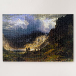 Storm in de Rocky Mountains, Mt. Rosalie, Bierstad Legpuzzel