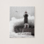 Storm in de vuurtoren legpuzzel (Verticaal)