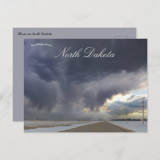 Storm in North Dakota Briefkaart (Voorkant / Achterkant)