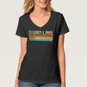 Storm Lake Iowa Funny Vist Camping Summ T-shirt