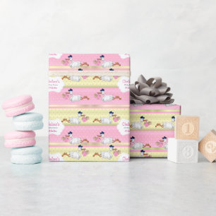 Storm met een kleine baby-meid uit Cute Cadeaupapier