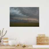 Storm naderend Poster Boerderij (Keuken)