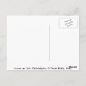 Storm op 12e, Philadelphia. Briefkaart (Achterkant)