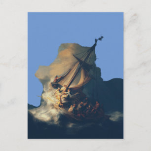 Storm op het Meer van Galilea door Rembrandt Kunst Briefkaart