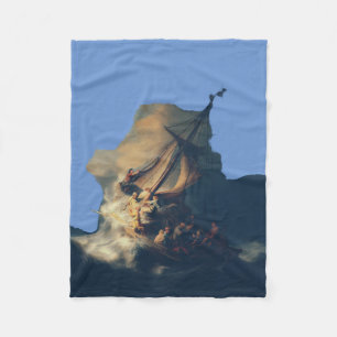 Storm op het Meer van Galilea door Rembrandt Kunst Fleece Deken