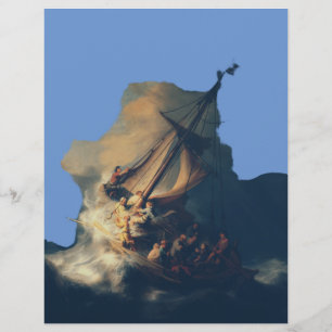 Storm op het Meer van Galilea door Rembrandt Kunst Flyer