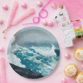 Storm op het schilderen van het zee papieren bordje (Feest)