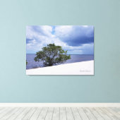 Storm op het strand canvas afdruk (Insitu (Houten vloer))