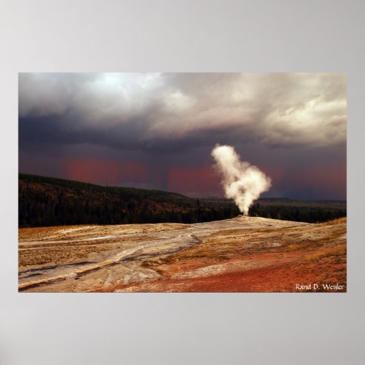 Storm op Old Faithful Poster (Voorkant)