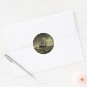Storm op Zee Ronde Sticker (Envelop)
