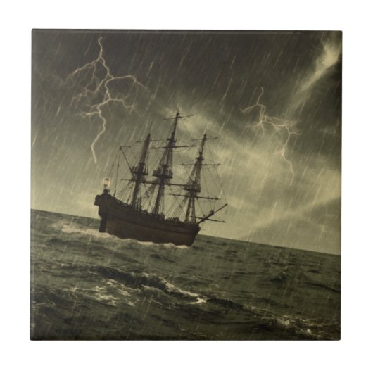 Storm op Zee Tegeltje (Voorkant)