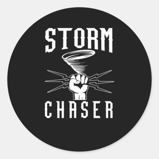 Storm orkaan Tornado Chasing Wind Gift Ronde Sticker (Voorkant)