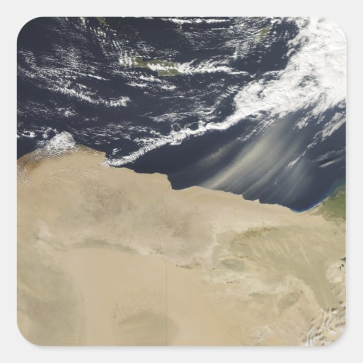 Storm over Egypte Vierkante Sticker (Voorkant)
