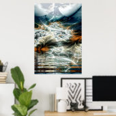 storm over het bergmeer poster (Thuiskantoor)