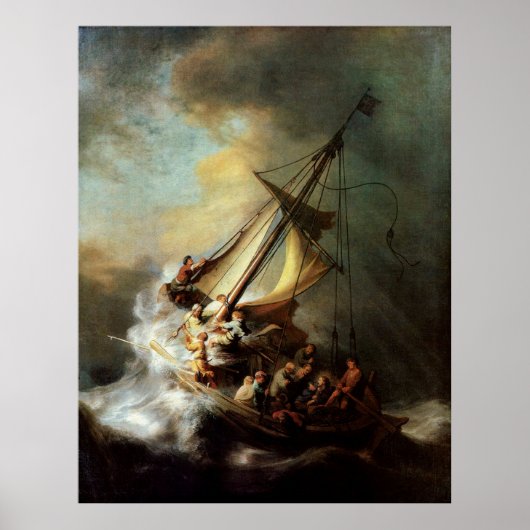 Storm over het Zee van het Poster van Galilea (Voorkant)