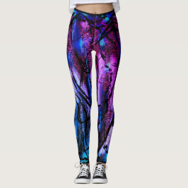 Storm Paarse Aqua Tiger Ocean Leggings