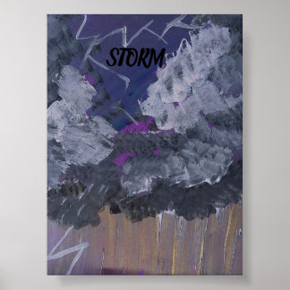 STORM POSTER VAN DE KUNSTENAAR PAULA REILLY.