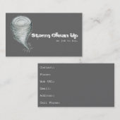 Storm Schade Job Cleanup Twister puin Visitekaartje (Voorkant / Achterkant)