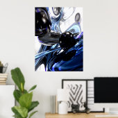 Storm Schaduw Abstract Poster (Thuiskantoor)