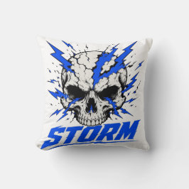 Storm Schedel Bliksemschicht Worp Kussen