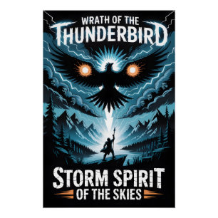 Storm Spirit Mythic Thunder Bird Fantasy Kunst Perfect Poster